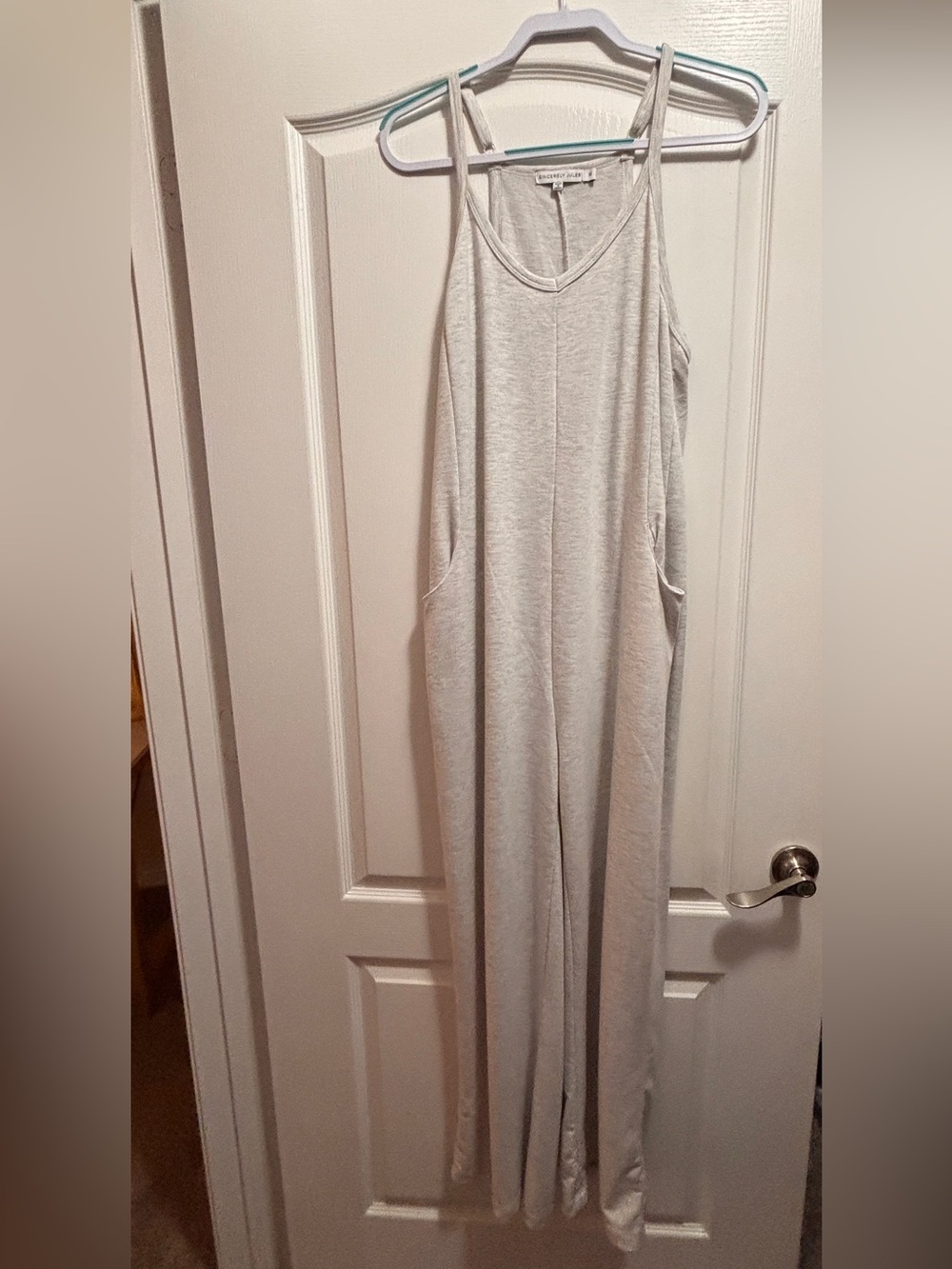 Sincerely Jules Light Gray Sleeveless Jumpsuit